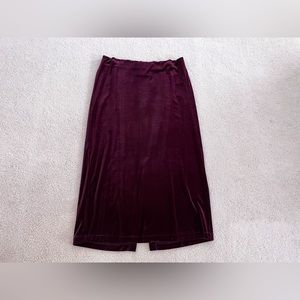 Liz Claiborne Burgundy Velvet Skirt